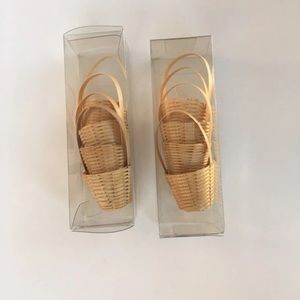 Miniature bamboo baskets